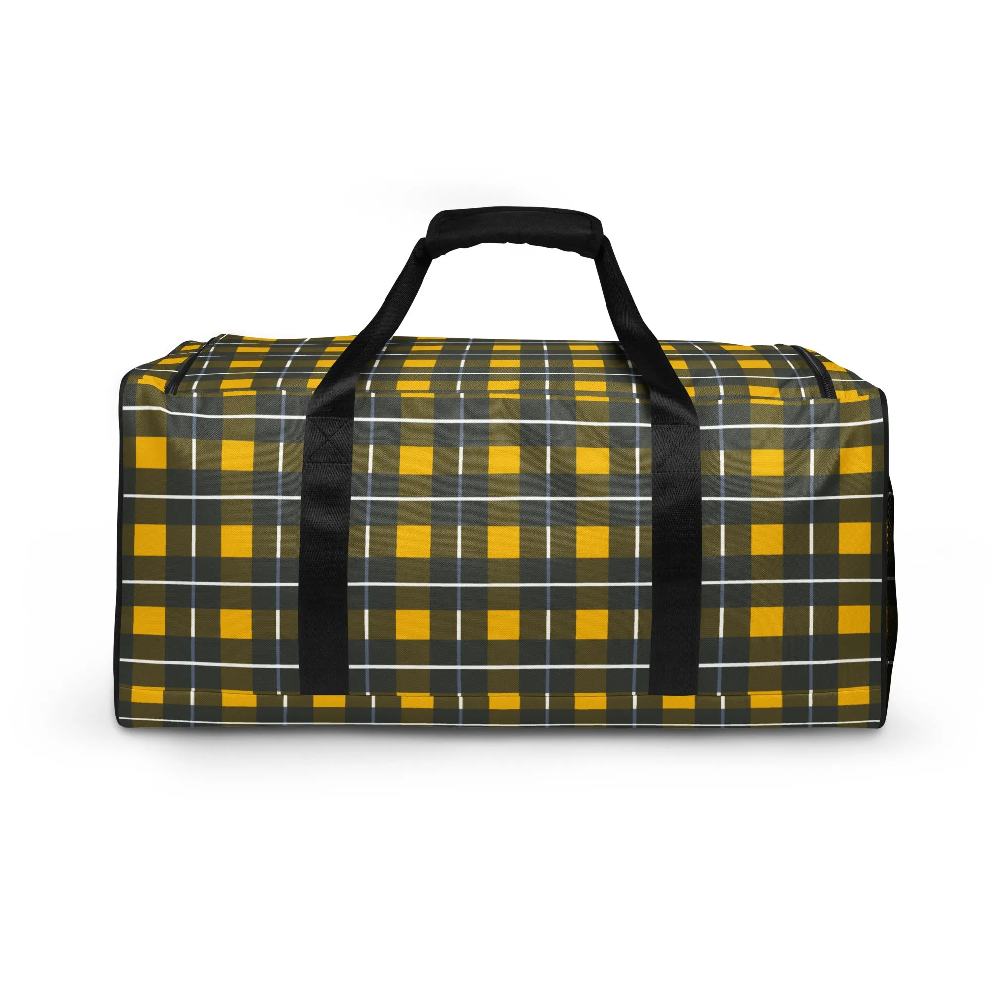 Yellow Tartan - Inspired By Harry Styles - Sustainably Made  Duffle bag
