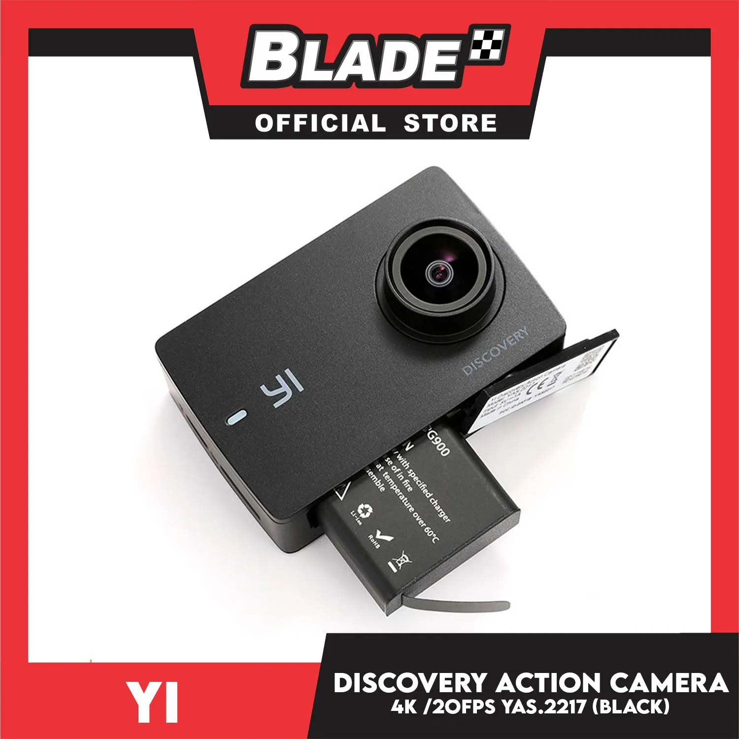 Yi Discovery Action Camera YAS.2217 - Action Cam, Backup Camera & 4k Video to Full HD