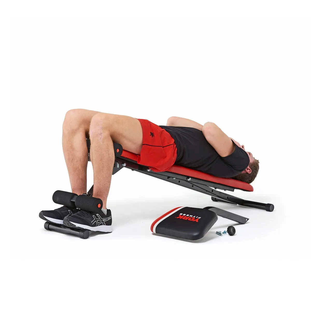 York Warrior 2 in 1 Dumbbell & Ab Bench with Curl