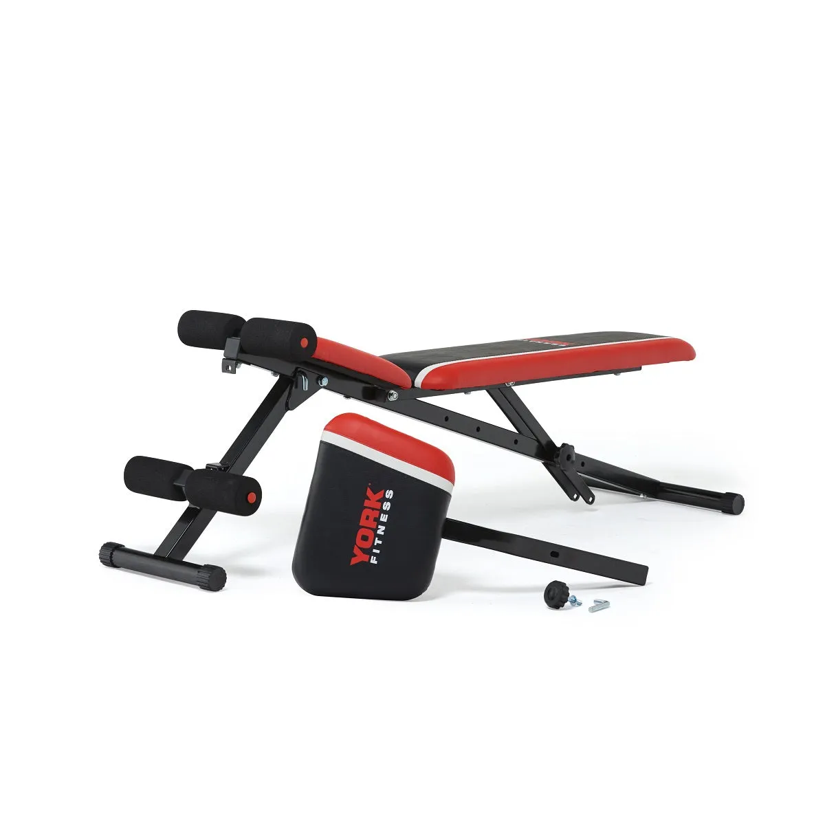 York Warrior 2 in 1 Dumbbell & Ab Bench with Curl