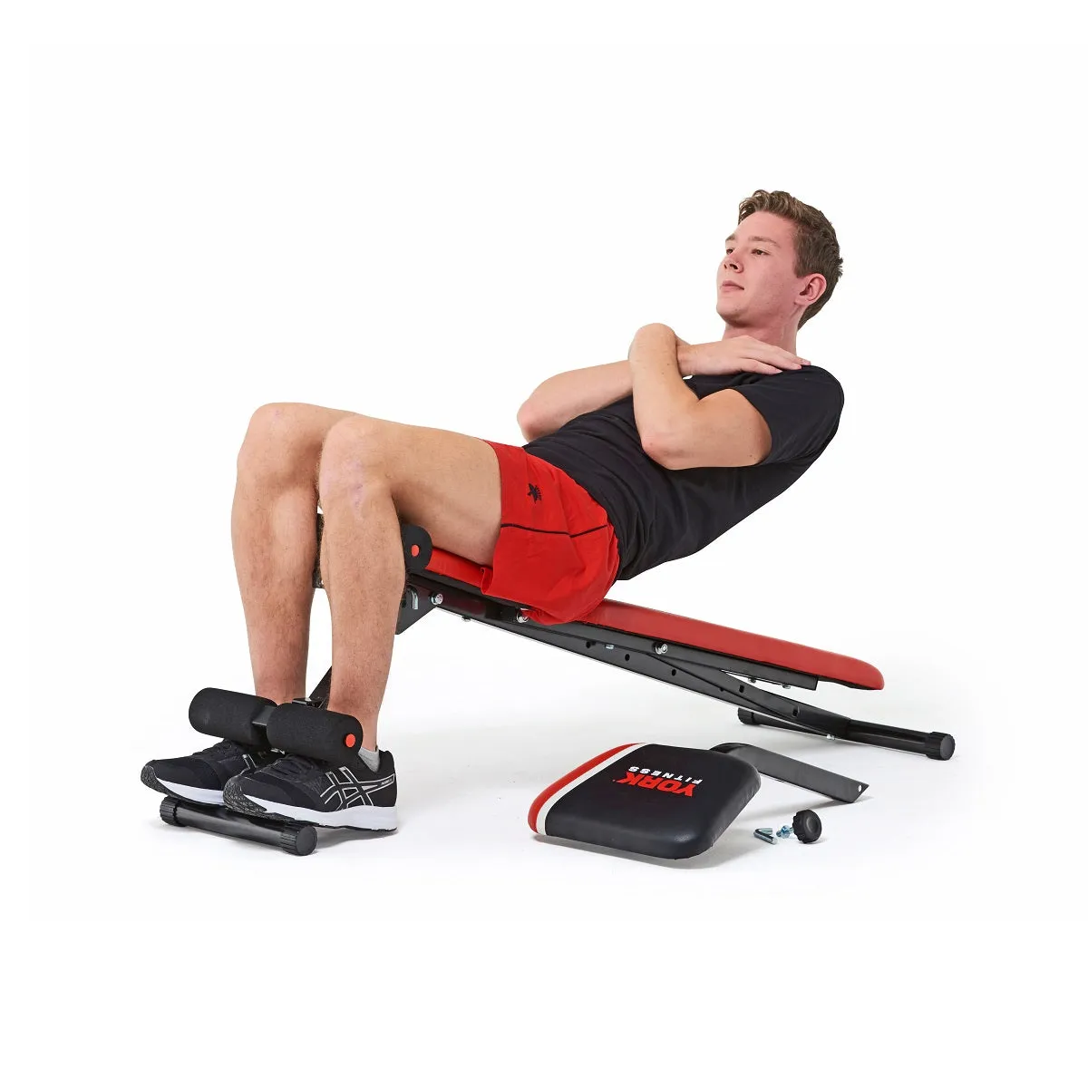 York Warrior 2 in 1 Dumbbell & Ab Bench with Curl