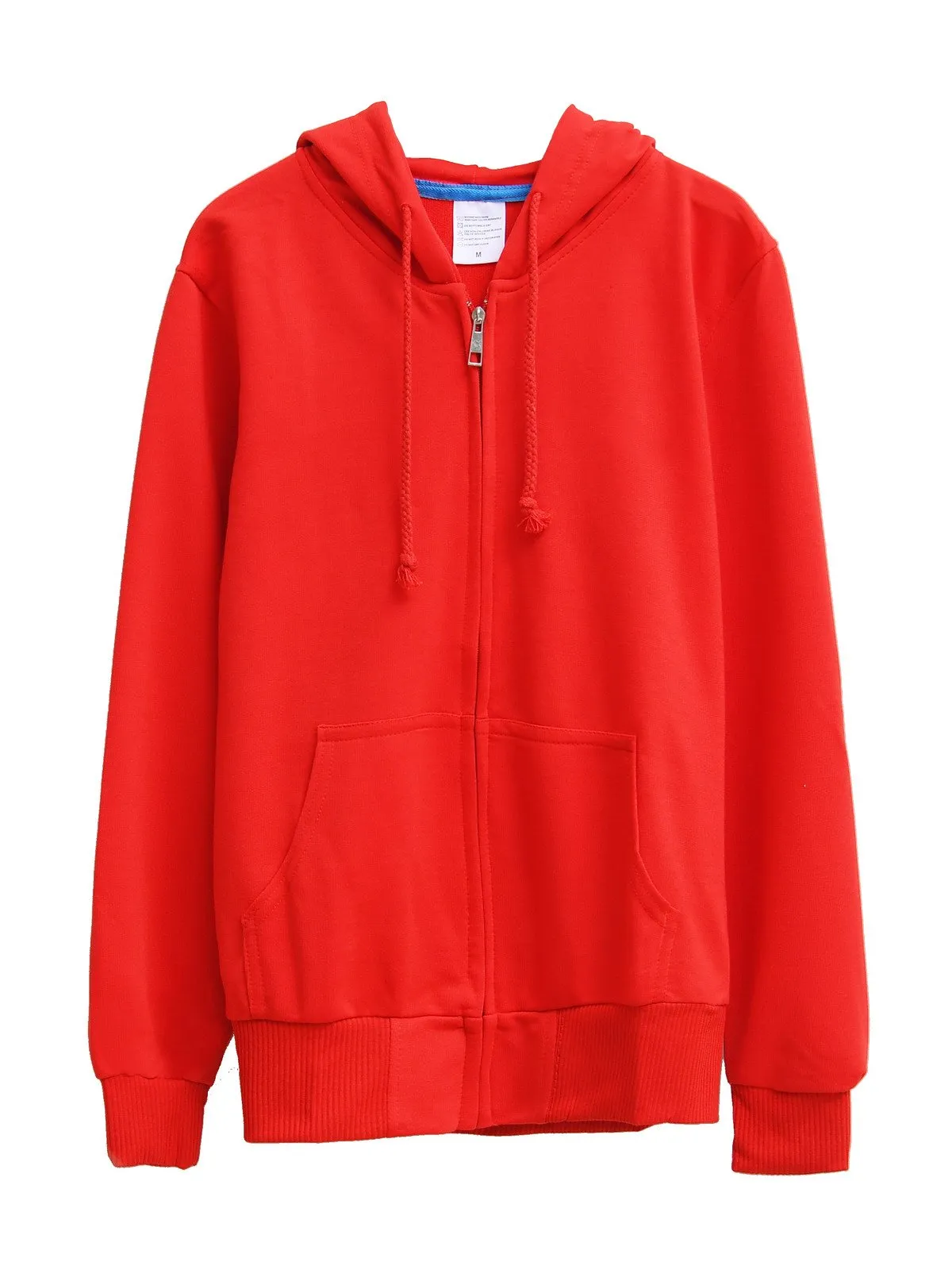 Zippered Long-Sleeved Terry Cloth Jacket With Hood