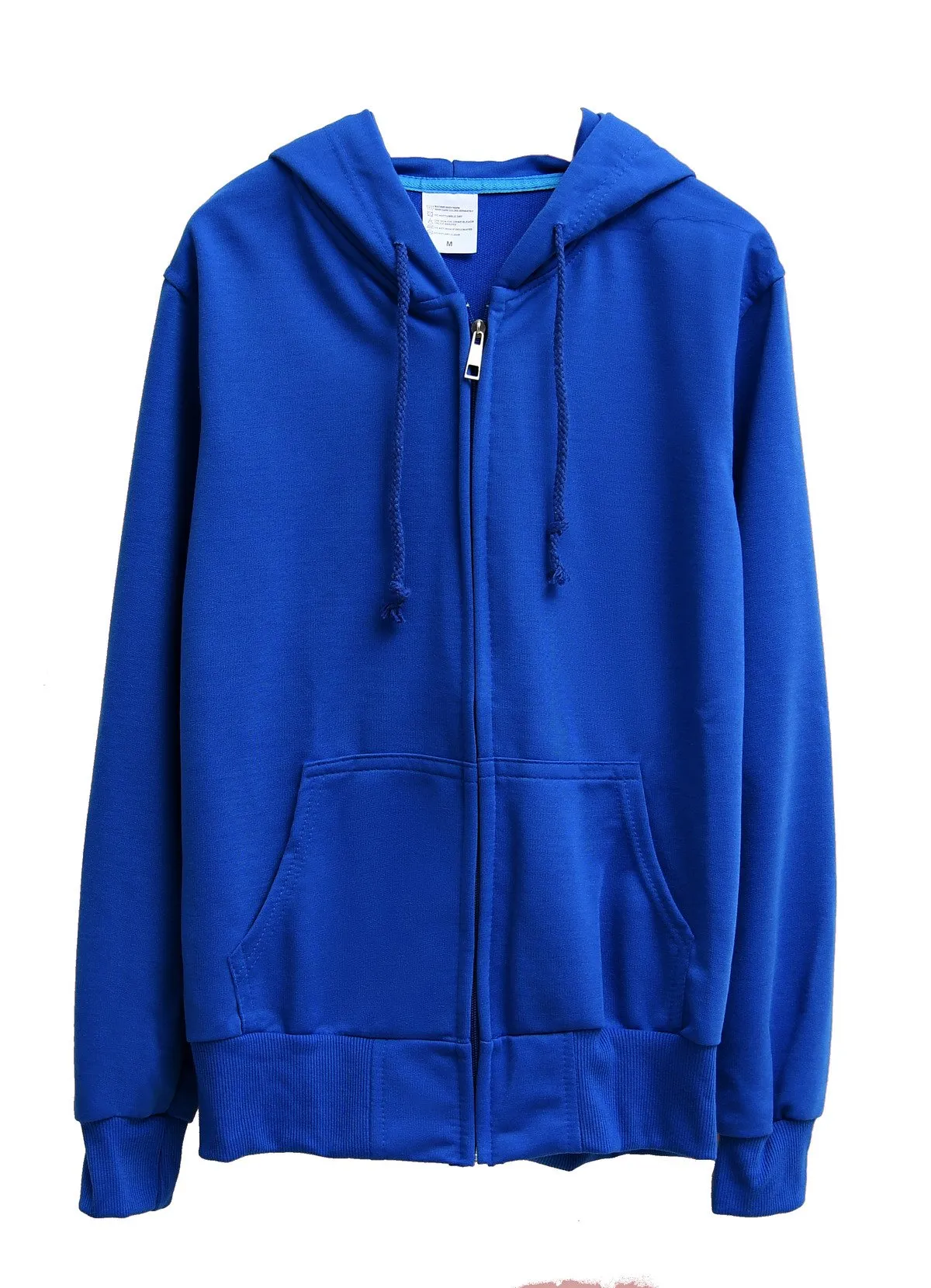 Zippered Long-Sleeved Terry Cloth Jacket With Hood