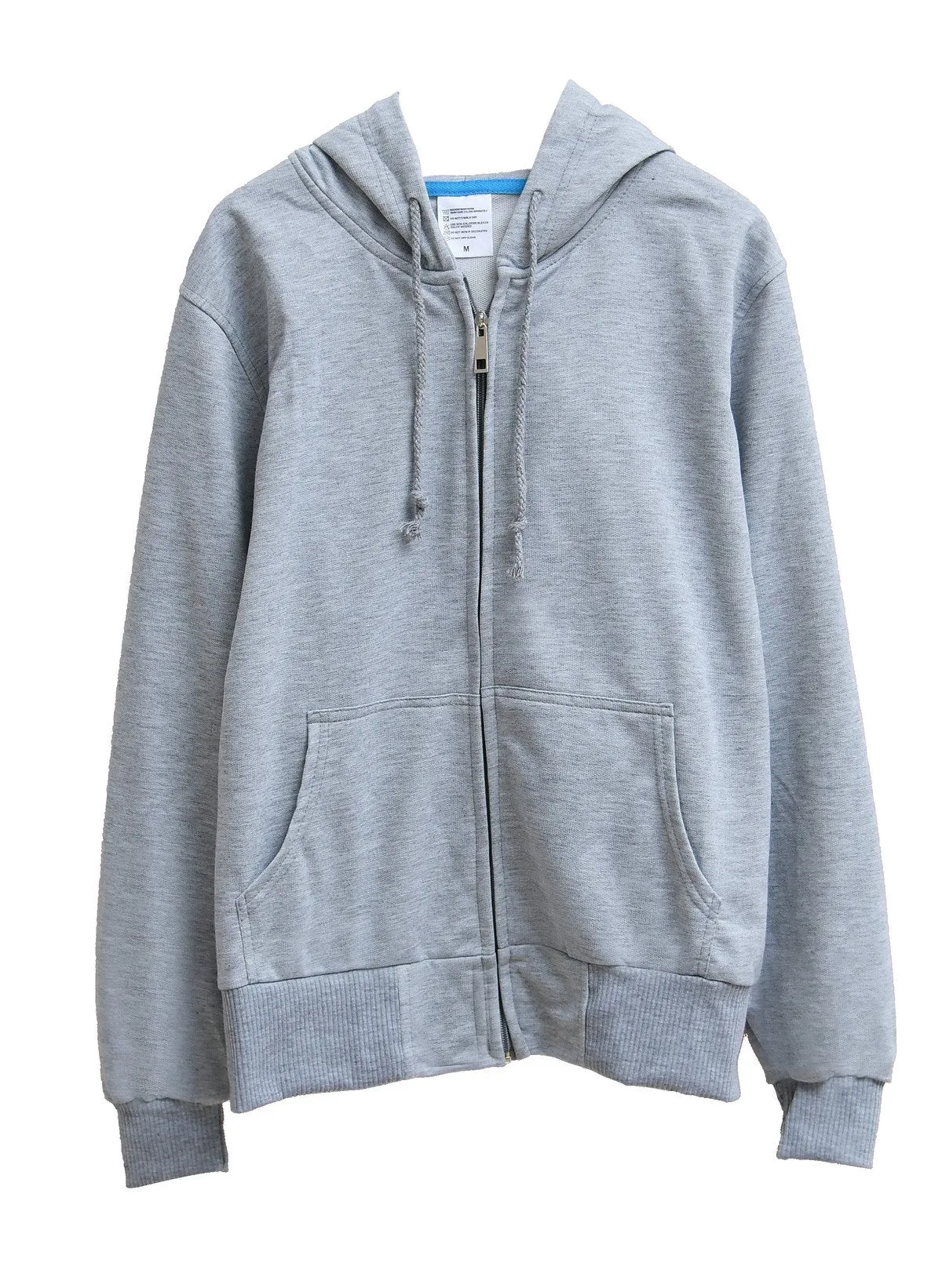Zippered Long-Sleeved Terry Cloth Jacket With Hood