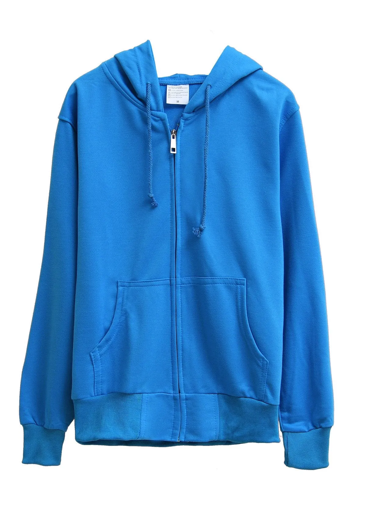 Zippered Long-Sleeved Terry Cloth Jacket With Hood