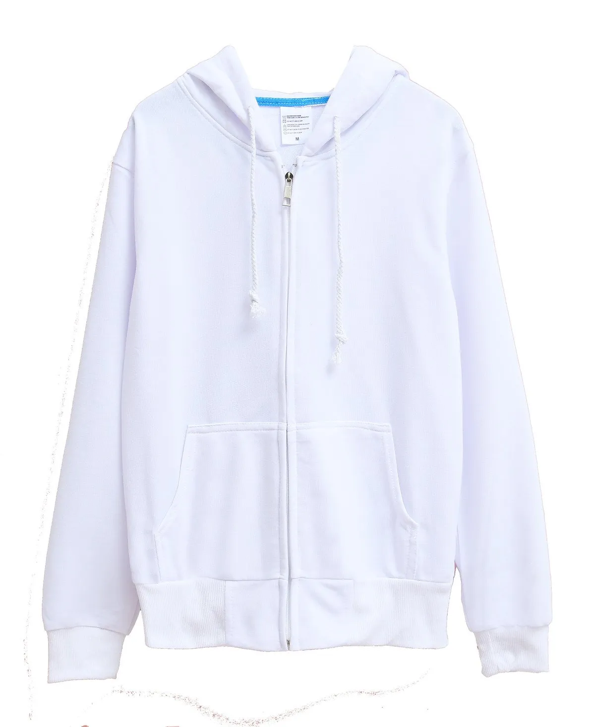 Zippered Long-Sleeved Terry Cloth Jacket With Hood