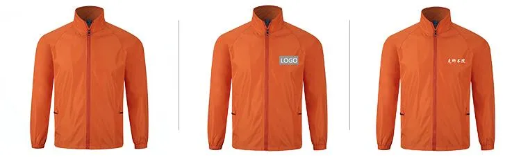 Zippered Long-Sleeved Windbreaker