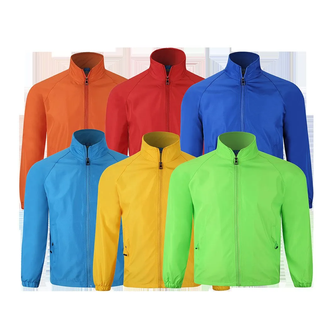 Zippered Long-Sleeved Windbreaker