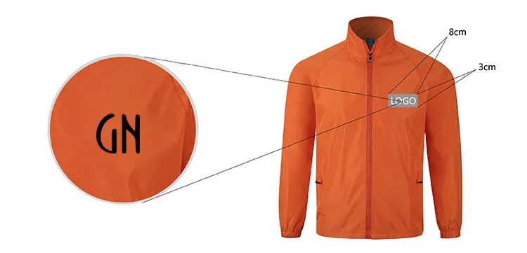 Zippered Long-Sleeved Windbreaker